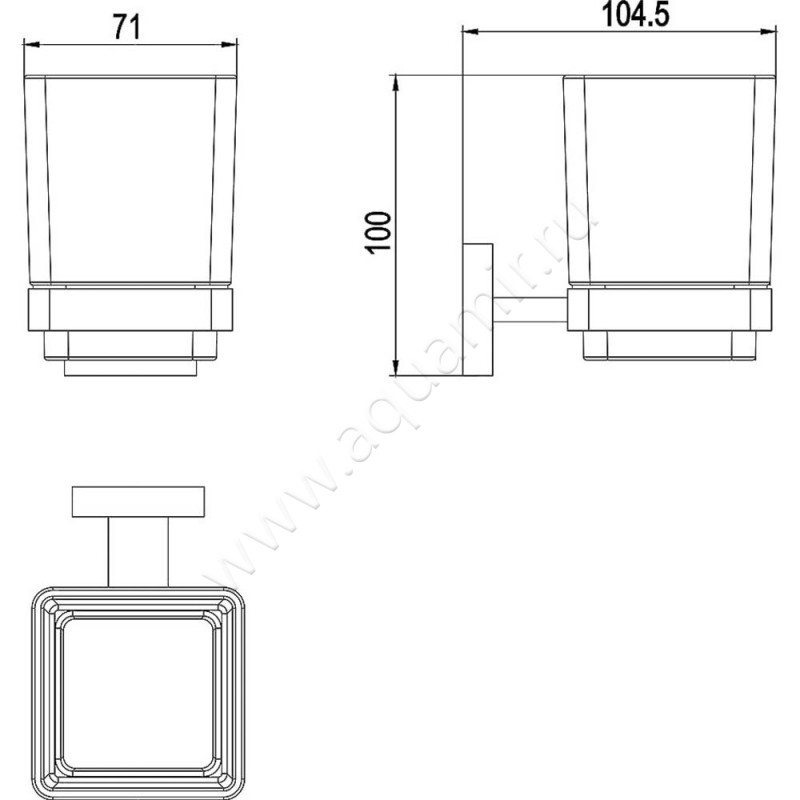 Стакан Timo Selene 1703317 размеры