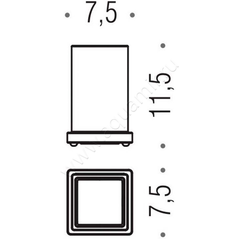 Стакан Colombo Look B1641.NM размеры
