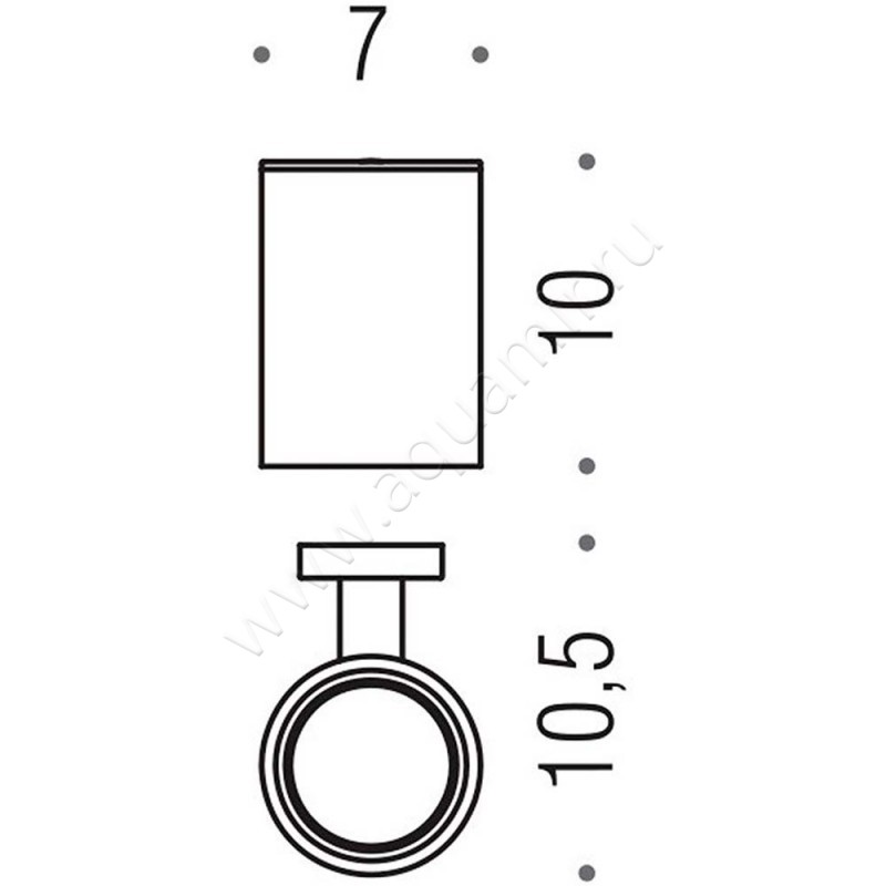 Стакан Colombo Plus W4902.NM размеры