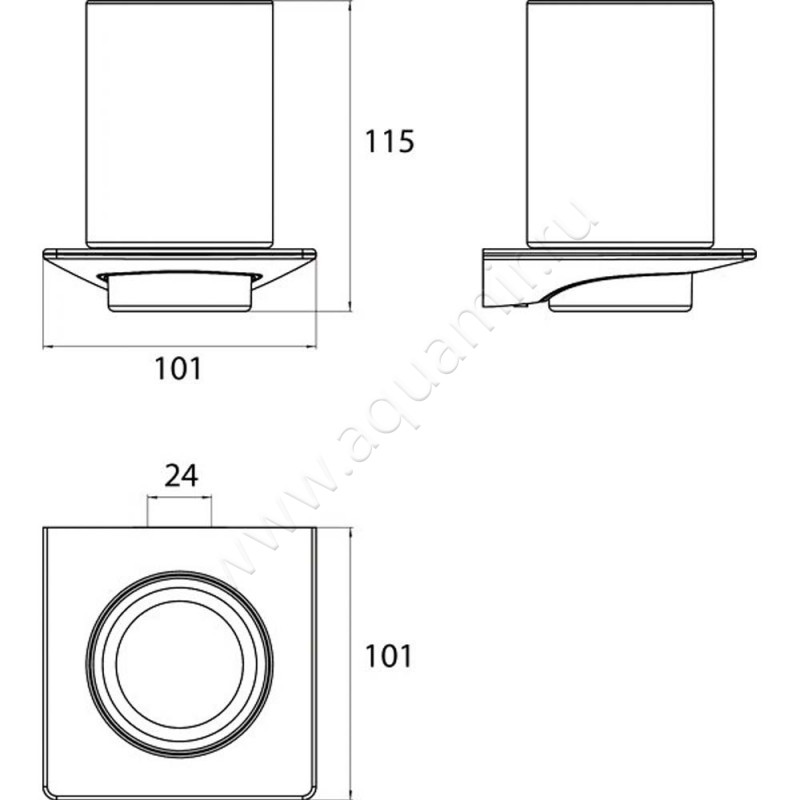 Стакан Emco Art 1620 001 02 размеры