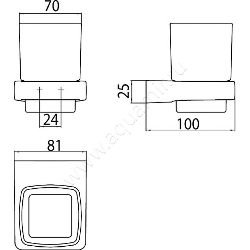 Стакан Emco Trend 0220 001 00 размеры