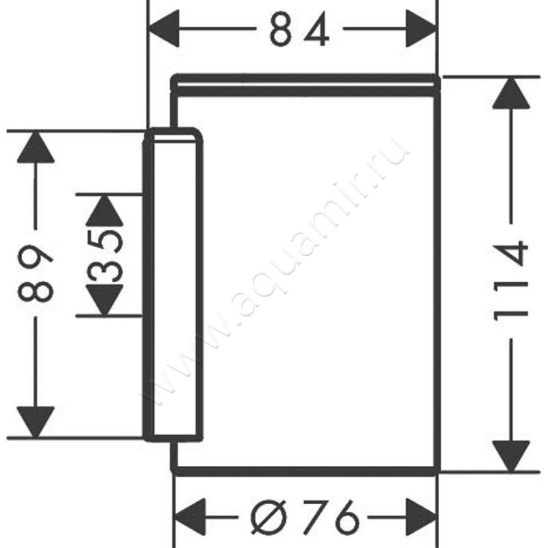 Стакан Hansgrohe Axor Universal Circular 42804000 размеры