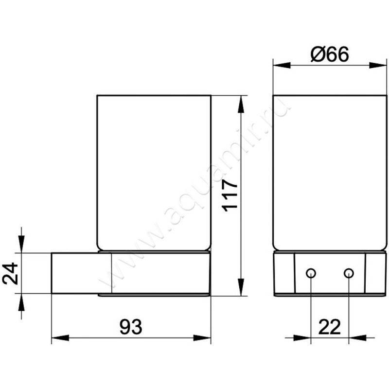 Стакан Keuco Plan 14950379000 размеры