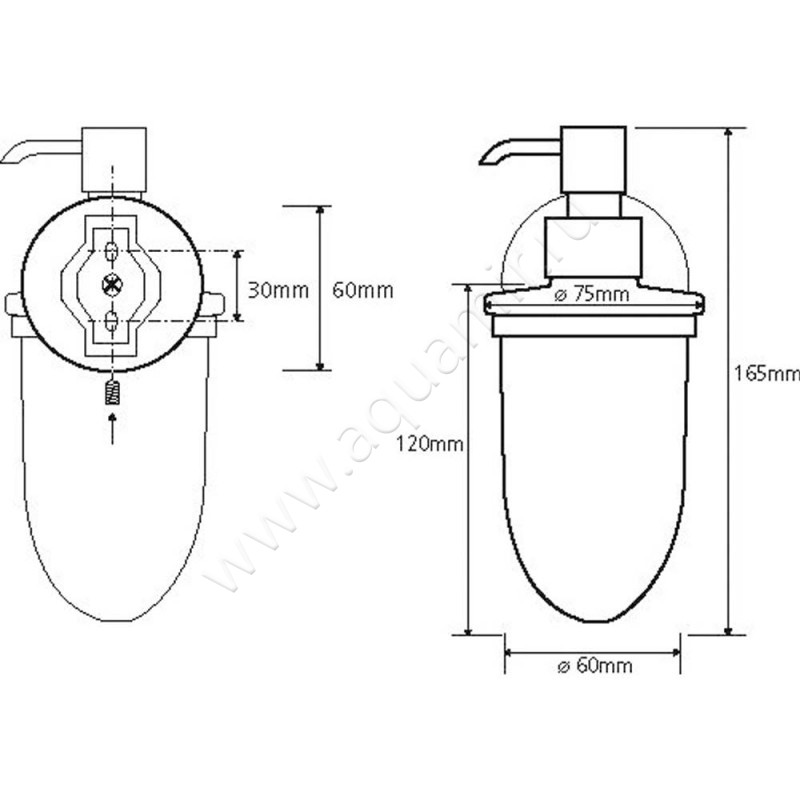 Дозатор Bemeta Alfa 102408022 размеры
