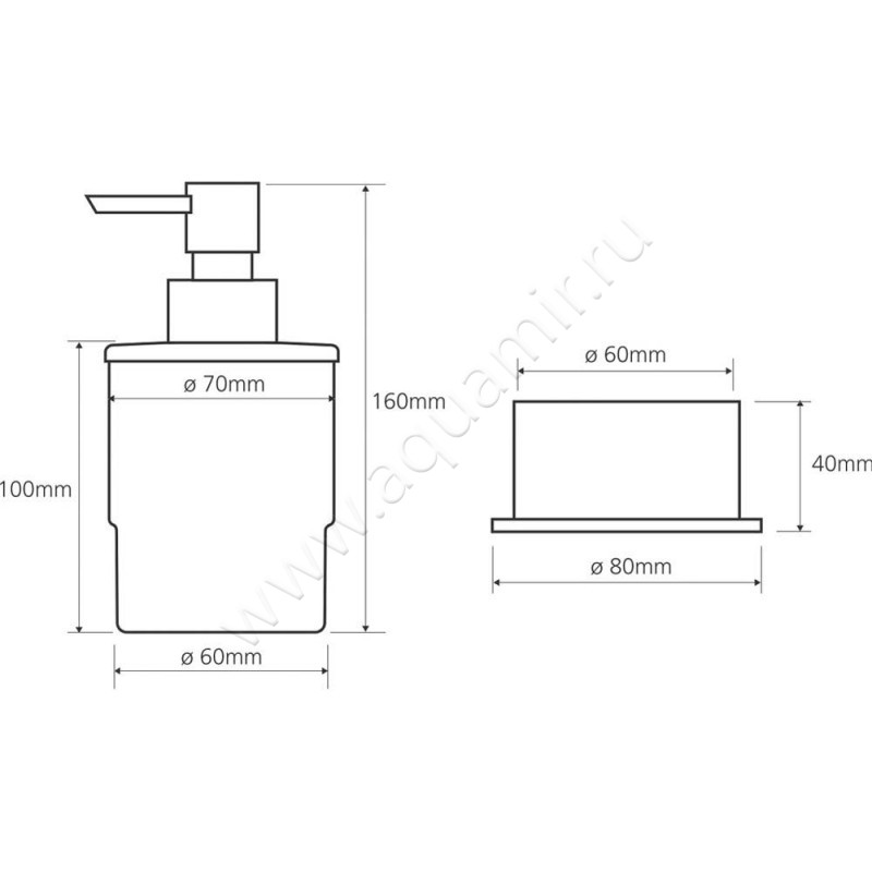 Дозатор Bemeta Omega 138109161 размеры