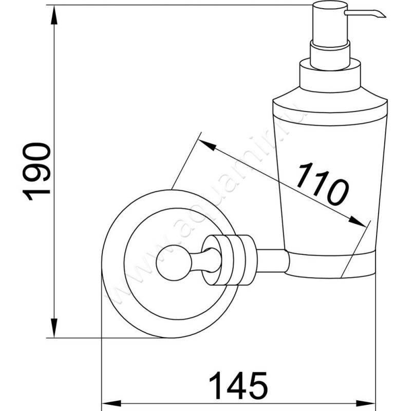 Дозатор Boheme Hermitage Bronze 10337 размеры