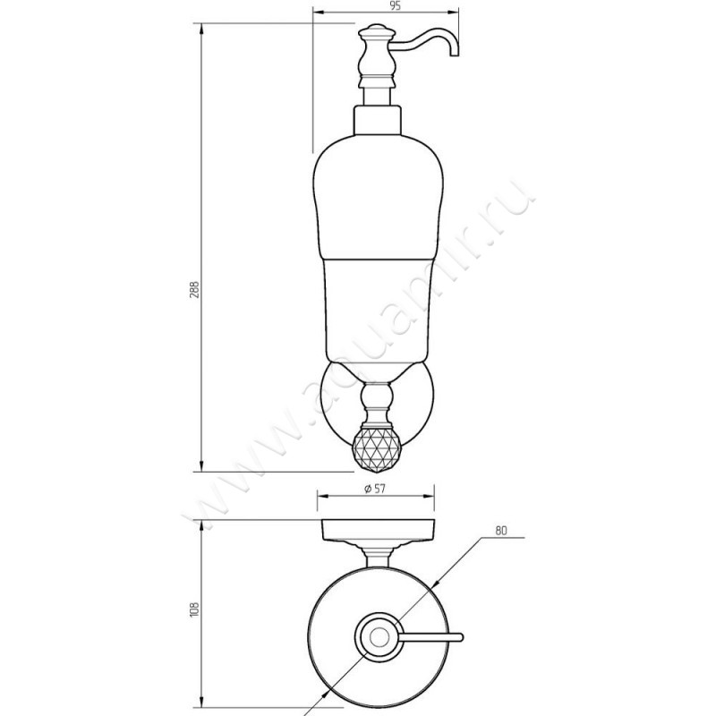 Дозатор Migliore Amerida 16559 размеры