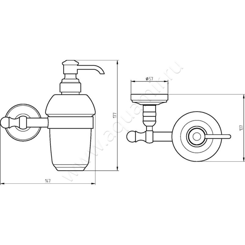 Дозатор Migliore Mirella 17315 размеры