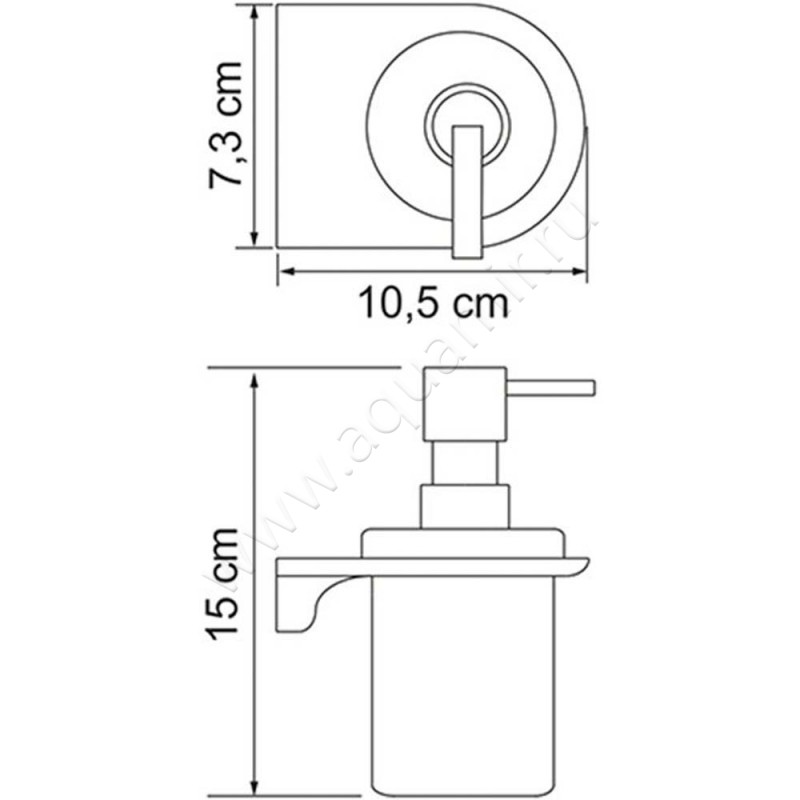 Дозатор Wasserkraft Kammel K-8399W размеры