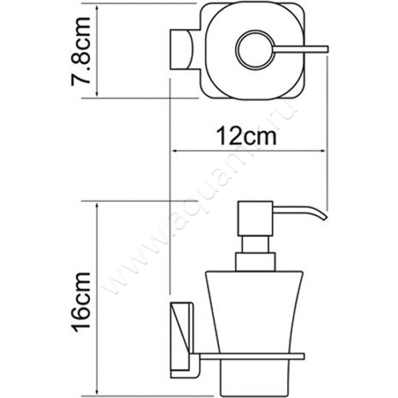 Дозатор Wasserkraft Leine K-5099 размеры