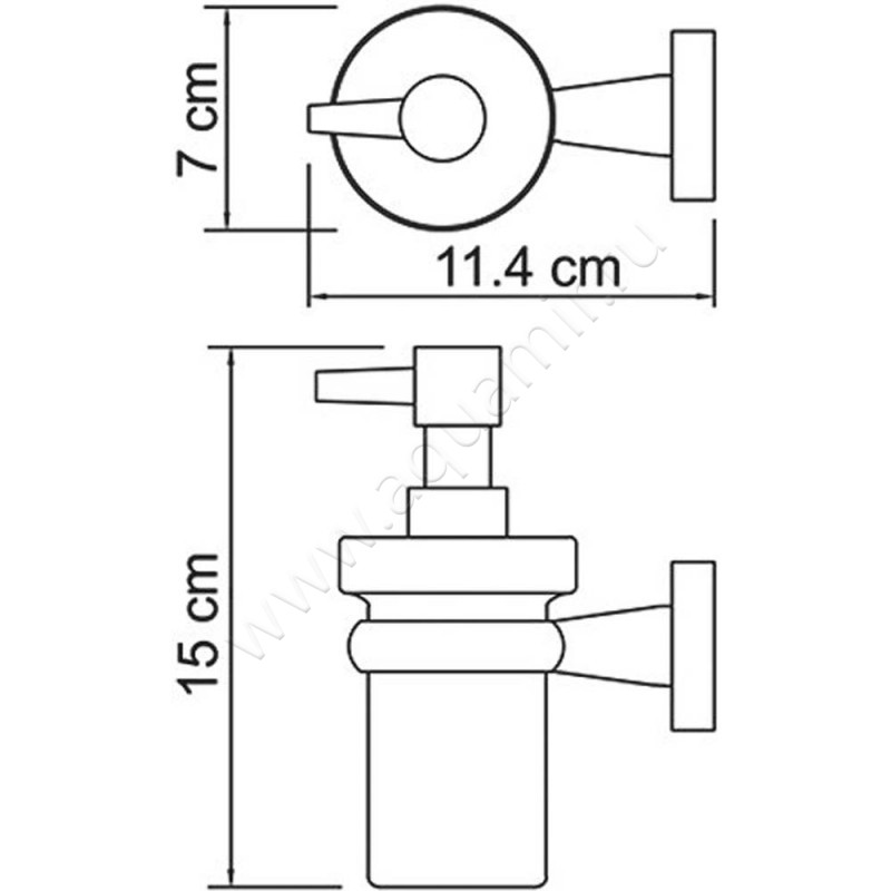 Дозатор Wasserkraft Lippe K-6599 размеры