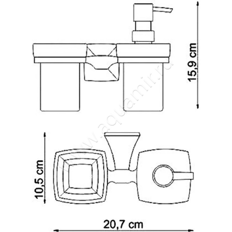 Дозатор Wasserkraft Wern K-2589 размеры