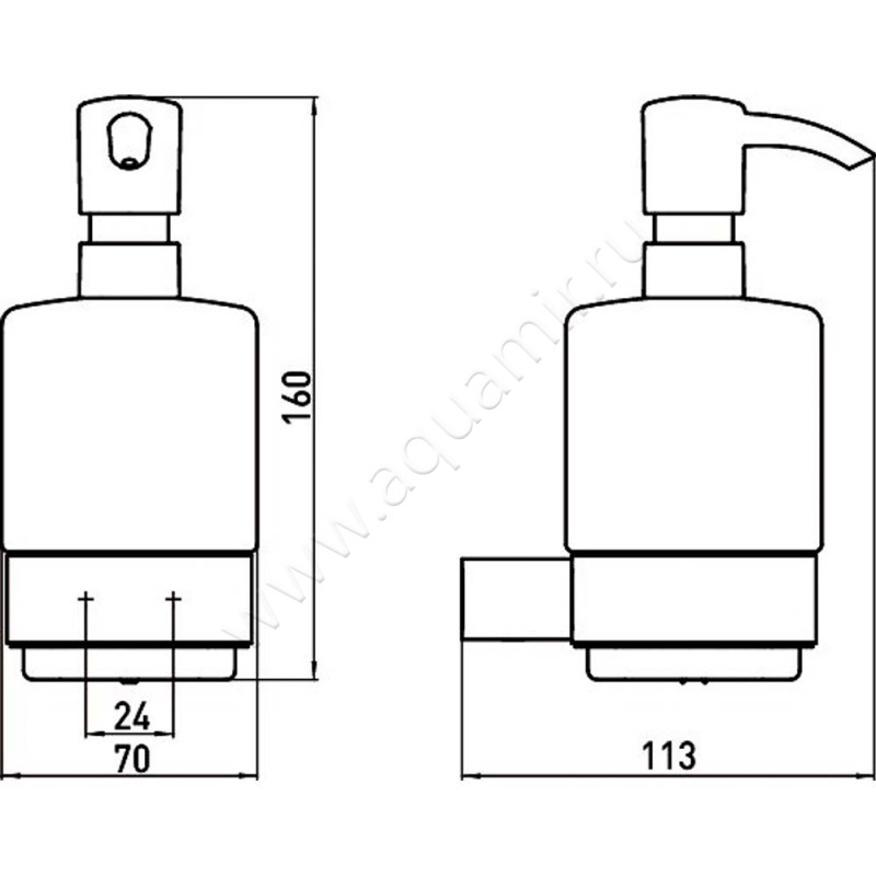Дозатор Emco Loft 0521 133 01 размеры