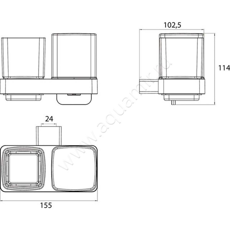 Дозатор Emco Loft 0531 001 01 размеры