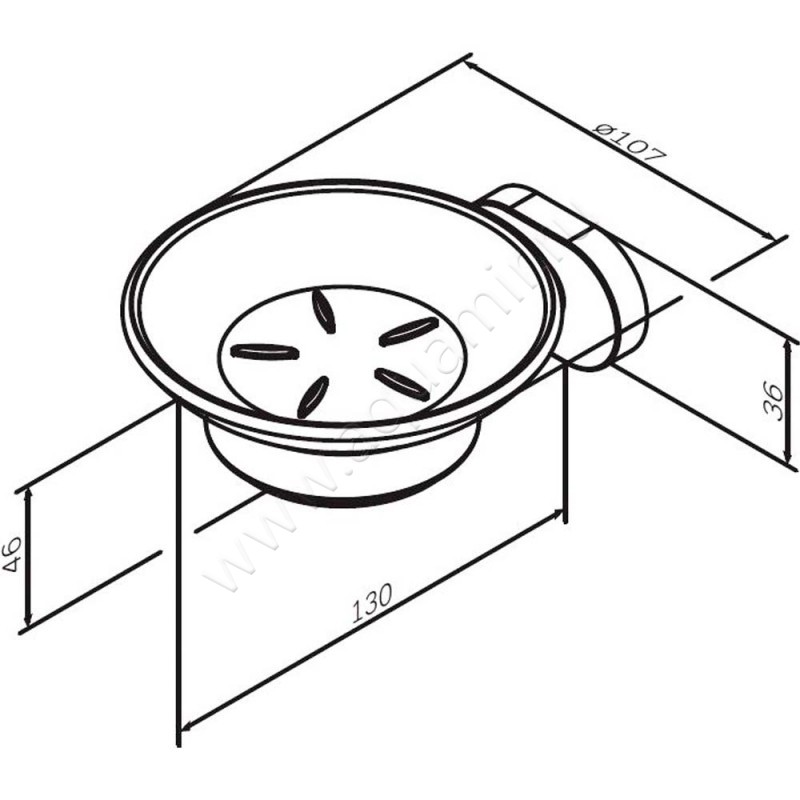 Мыльница AM.PM Sense A7434200 размеры