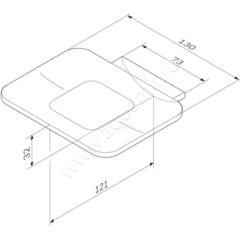 Мыльница AM.PM Inspire V2.0 A50A34200 размеры