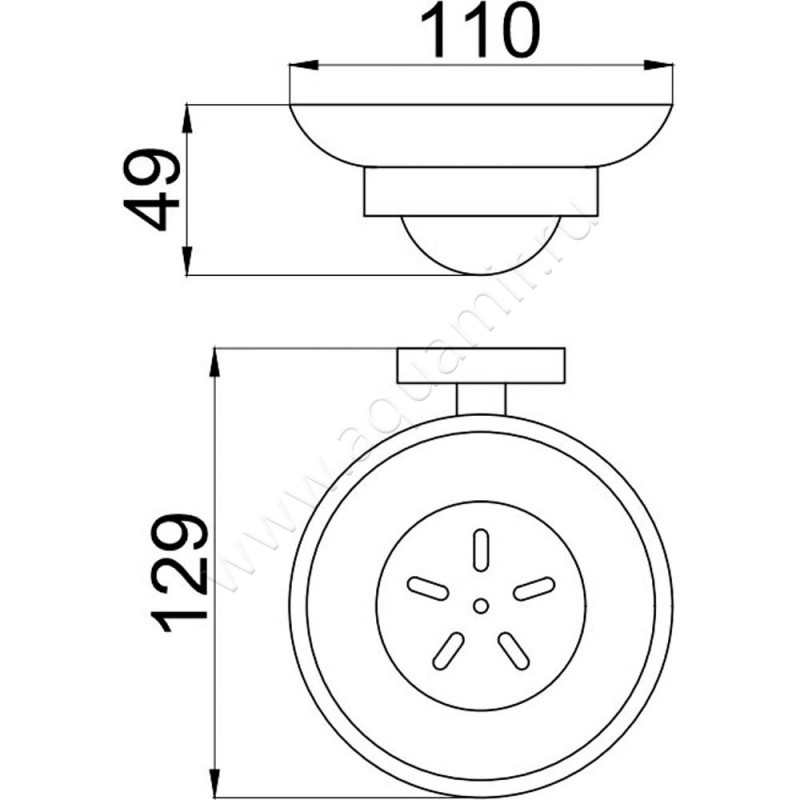 Мыльница Allen Brau Priority 6.31005-BN размеры