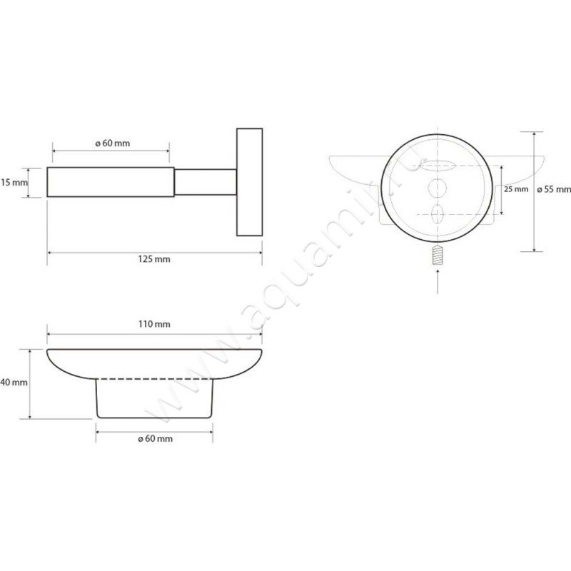 Мыльница Bemeta Neo 104108045 размеры