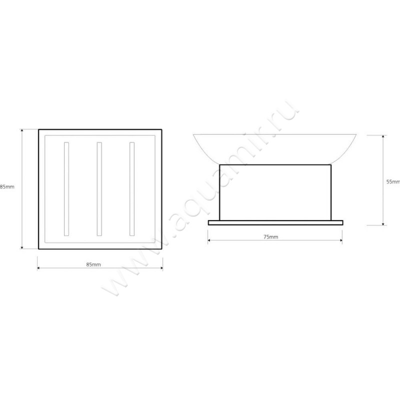 Мыльница Bemeta Plaza 140108191 размеры