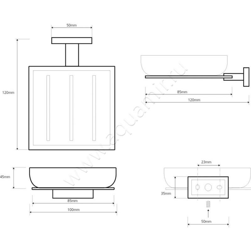 Мыльница Bemeta Plaza 118108022 размеры
