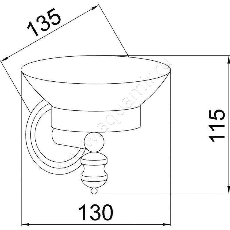 Мыльница Boheme Palazzo 10153 размеры