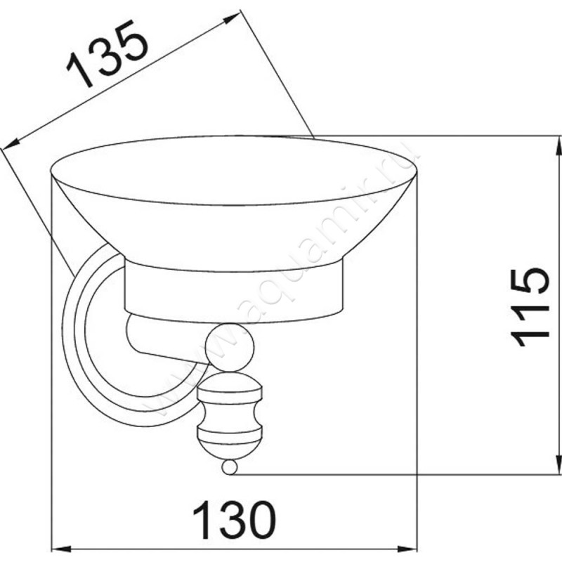 Мыльница Boheme Palazzo 10103 размеры
