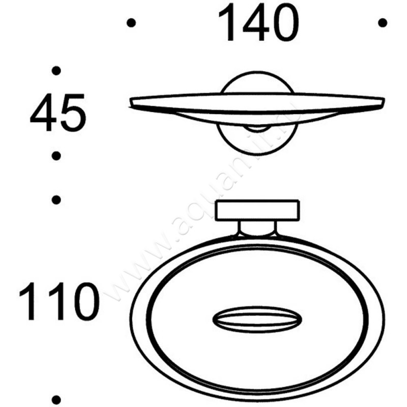 Мыльница Colombo Plus W4901.BM размеры