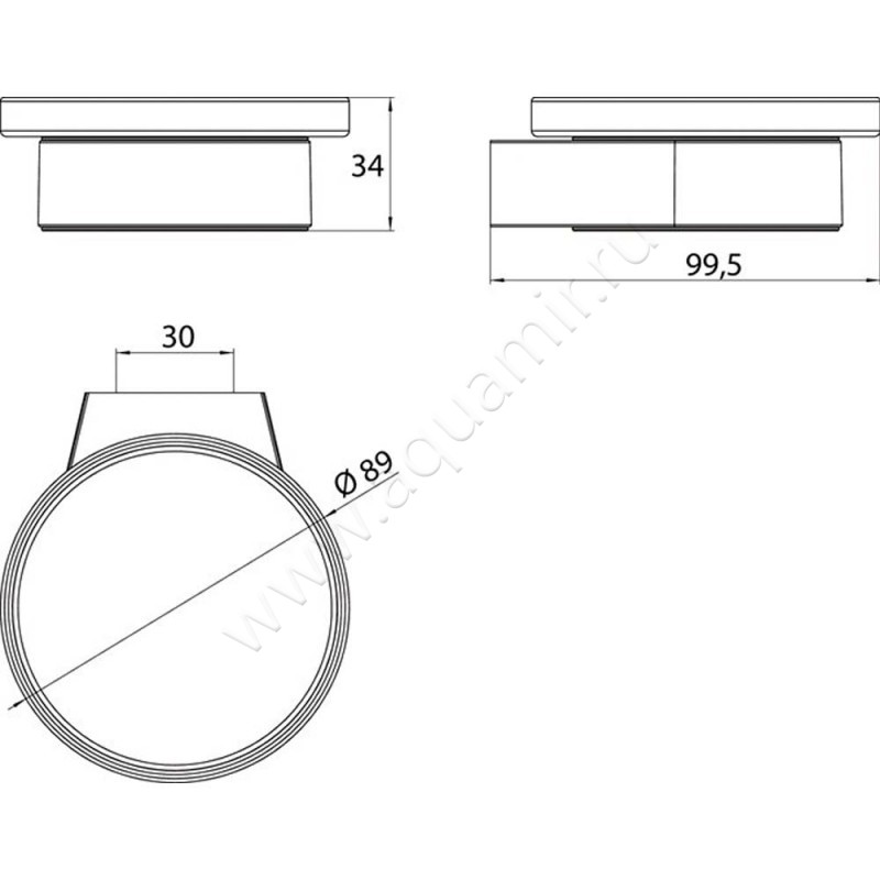 Мыльница Emco Flow 2730 001 00 размеры