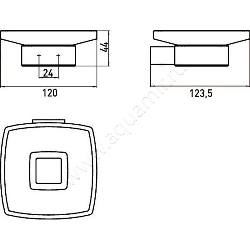 Мыльница Emco Loft 0530 133 00 размеры