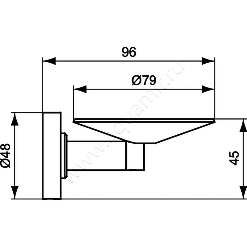 Мыльница Ideal Standard IOM A9129AA размеры