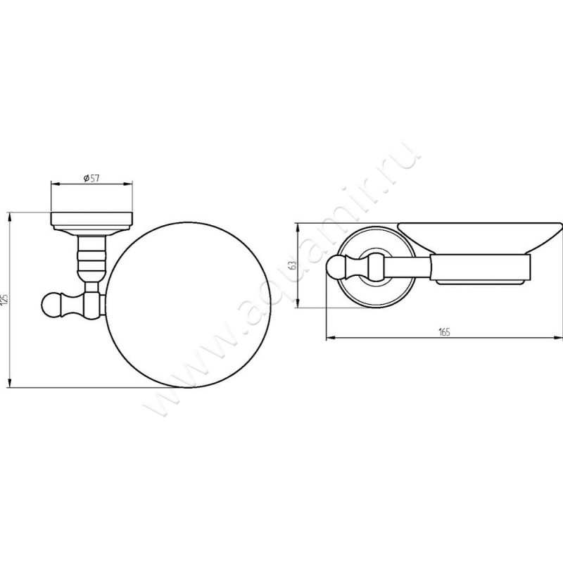Мыльница Migliore Mirella 17308 размеры