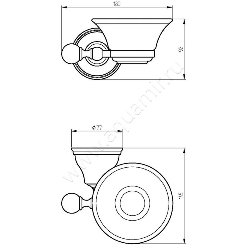Мыльница Migliore Provance 17648 размеры