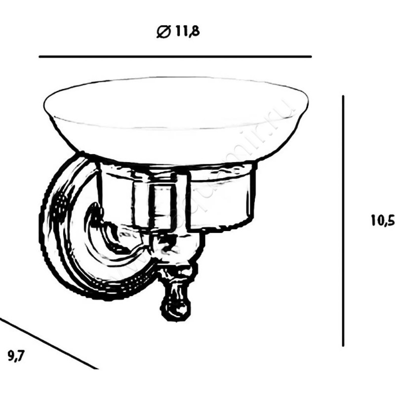 Мыльница Tiffany World Bristol TWBR106CR размеры