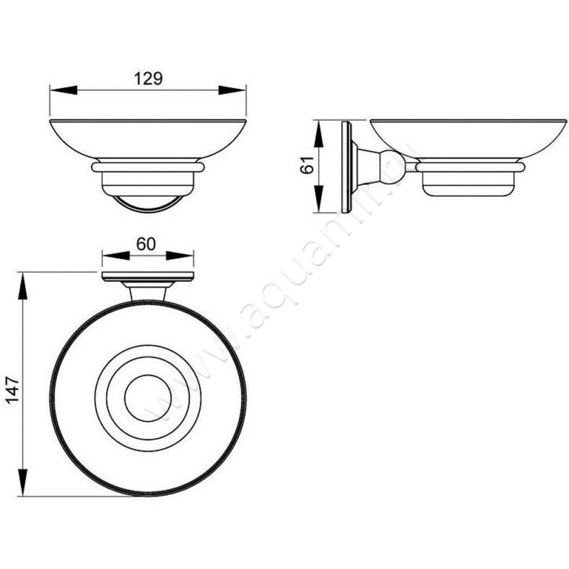 Мыльница Timo Nelson 160021-02 размеры