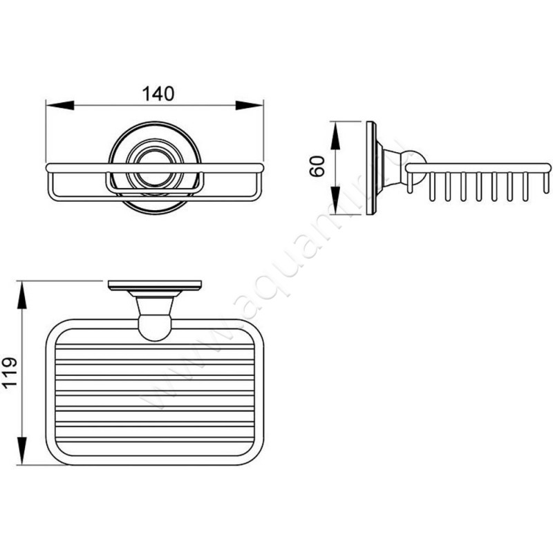 Мыльница Timo Nelson 160023-02 размеры