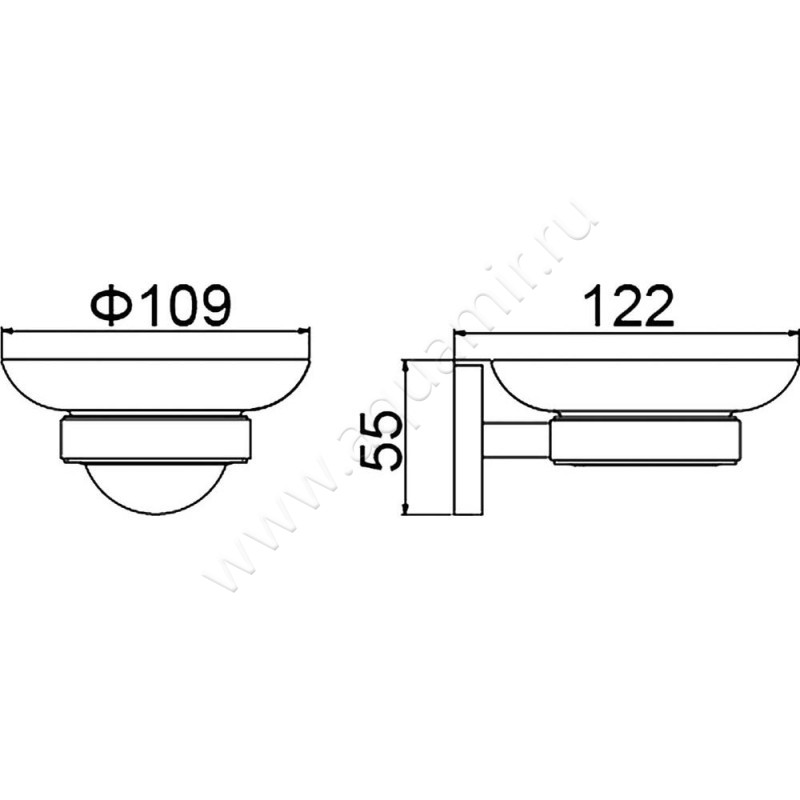 Мыльница Timo Saona 13021-03 размеры