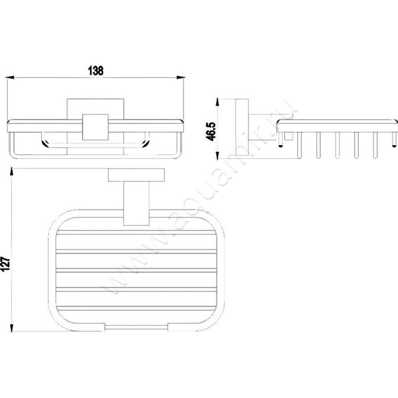 Мыльница Timo Selene 10025-00 размеры