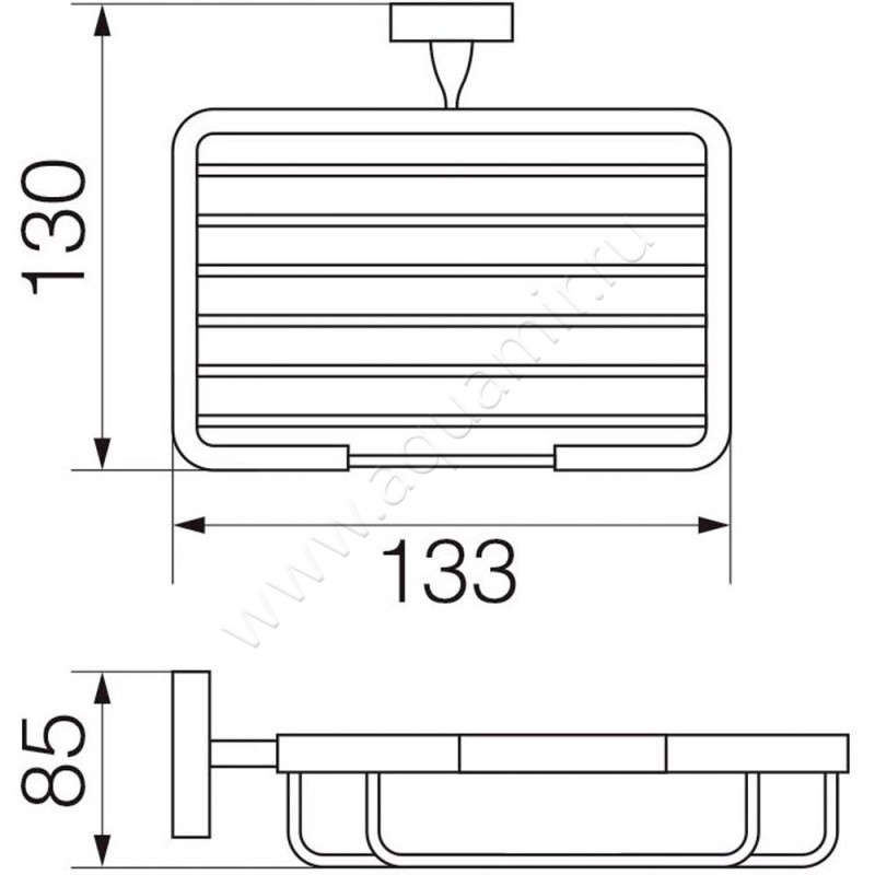 Мыльница Veragio Stanford VR.STD-7752.BR размеры