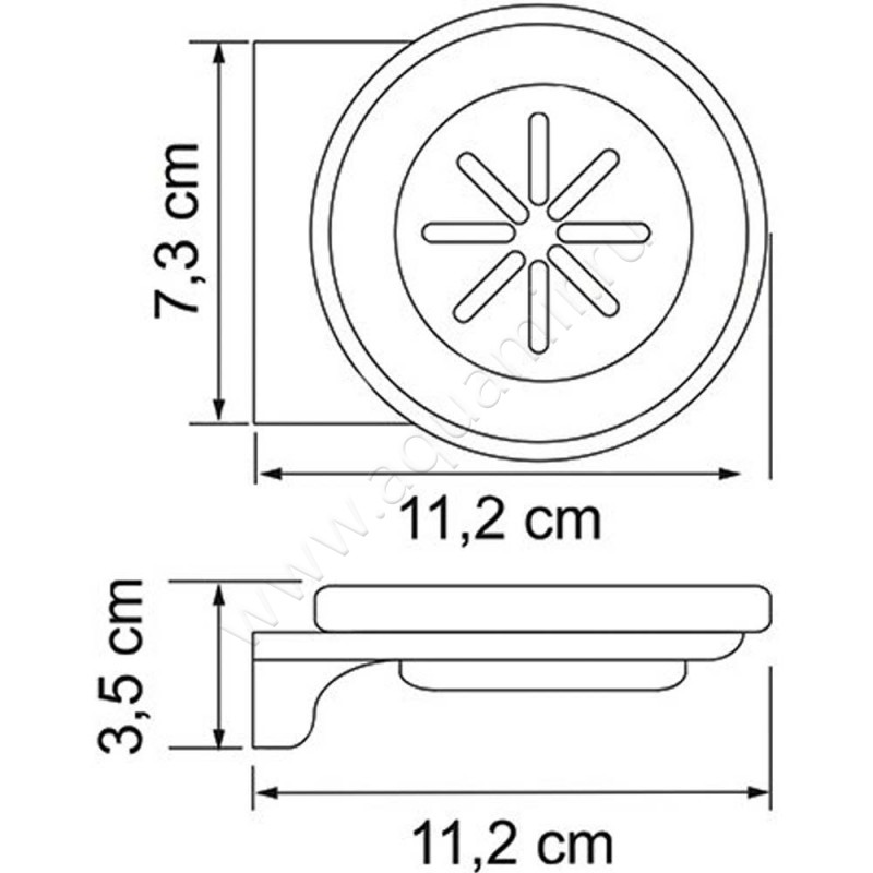 Мыльница Wasserkraft Kammel K-8329W размеры