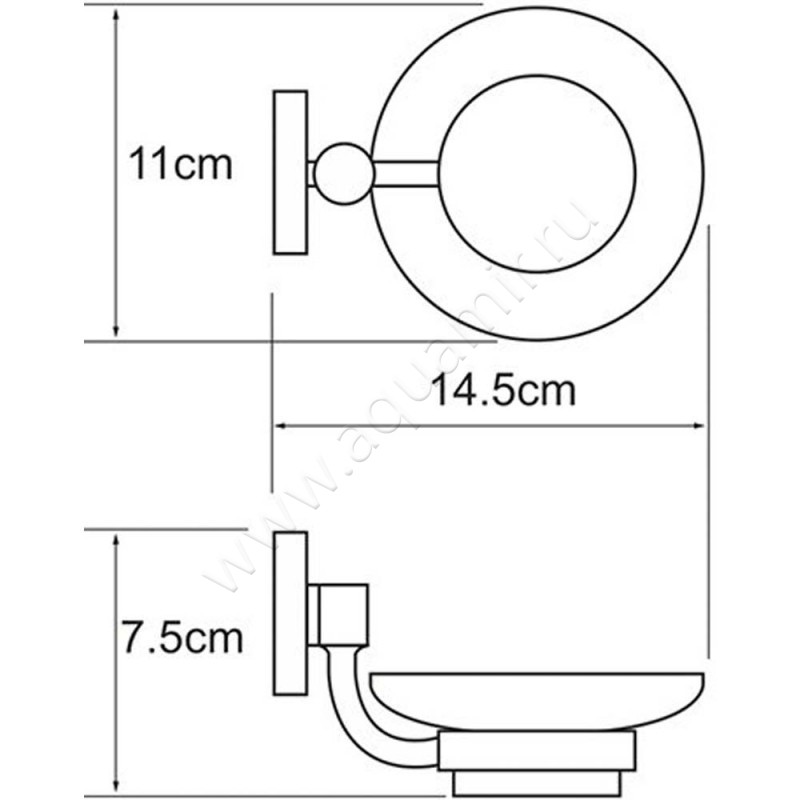 Мыльница Wasserkraft Rhein K-6229 размеры