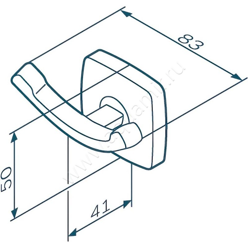 Крючок AM.PM Gem A9035622 размеры