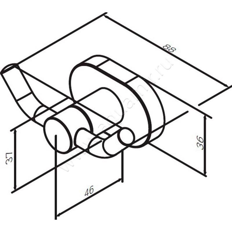 Крючок AM.PM Sense A7435600 размеры