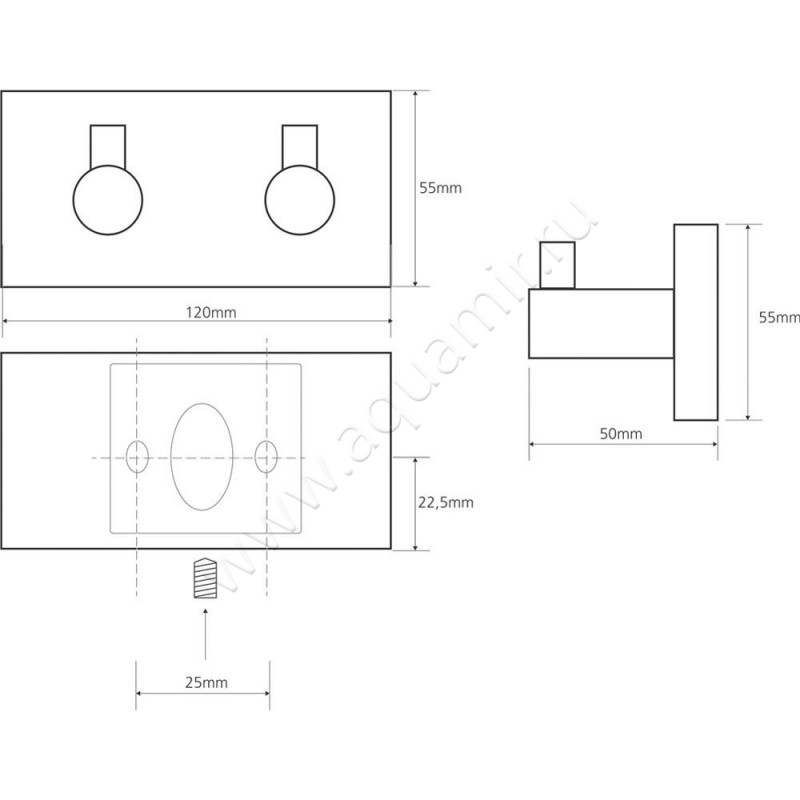 Крючок Bemeta Beta 132405202 размеры