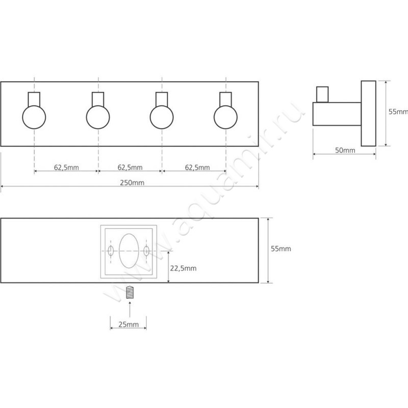 Крючок Bemeta Beta 132405212 размеры