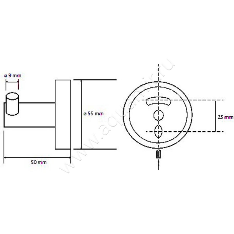 Крючок Bemeta Hematit 159106032 размеры
