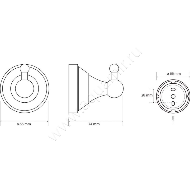 Крючок Bemeta Kera 144706017 размеры