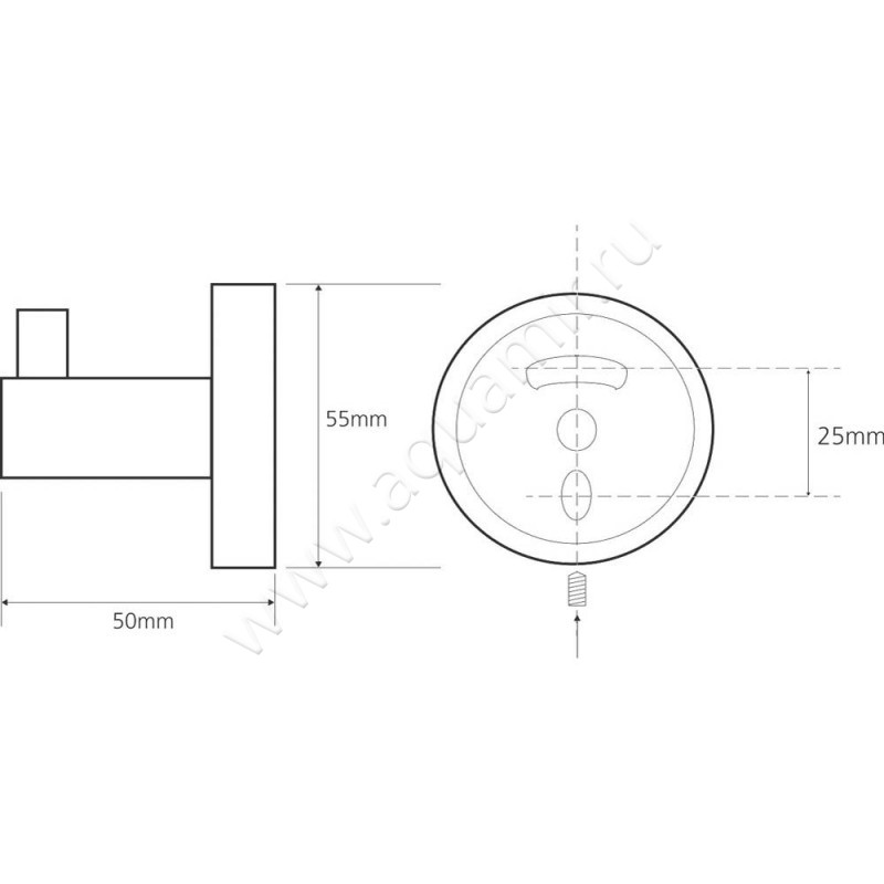 Крючок Bemeta Omega 104106022 размеры