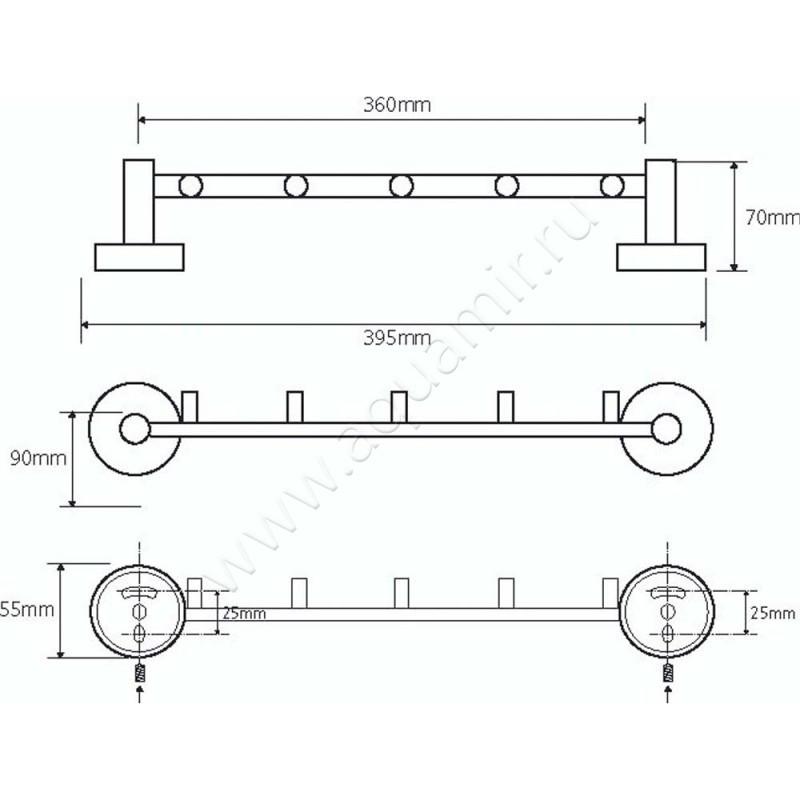 Крючок Bemeta Omega 104105112 размеры