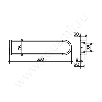 Полотенцедержатель Keuco Edition 300 30018010000 размеры