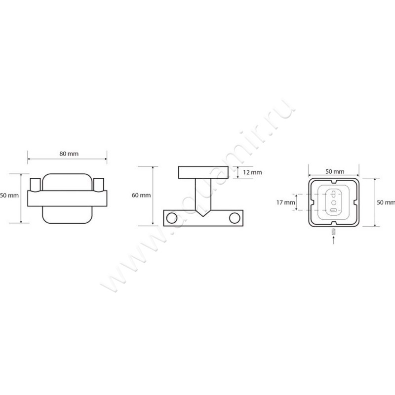 Крючок Bemeta Tasi 154106032 размеры